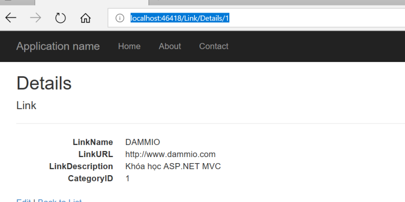 [ASP.NET MVC] Phần 7: Truy cập mô hình dữ liệu từ Controller