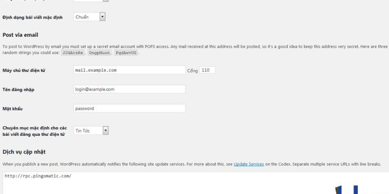 Bài 16: Hướng dẫn thiết lập Cài đặt -> Viết (Writing) trong WordPress