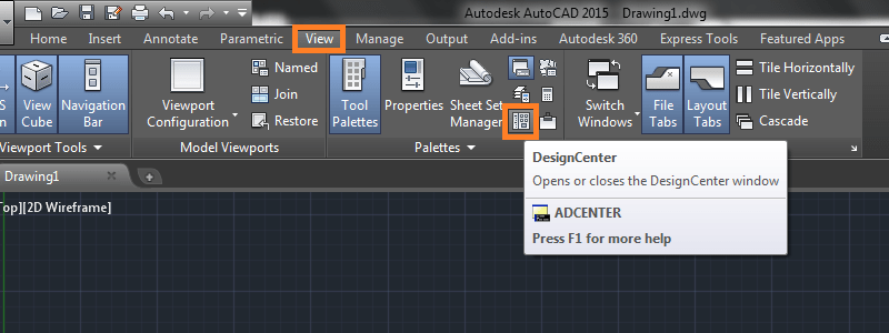 Quản lý bản vẽ với autocad designer center
