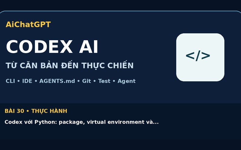 AiChatGPT CODEX AI bài số 30 : Codex với Python: package, virtual environment và test