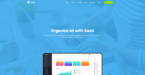Template giới thiệu dịch vụ saas xanh đen đẹp