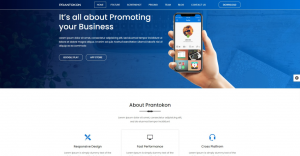 Landing Page Blog template giới thiệu công ty, sản phẩm màu sắc đẹp tốt cho IT