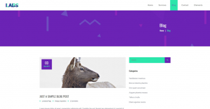 Trang giới thiệu dịch vụ template blog Labs