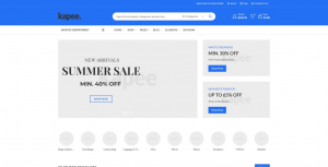 Siêu thị quần áo wordpress màu xanh trẻ kappe