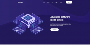 Template Landing Page trang blog , giới thiệu sản phẩm tím than khá cool